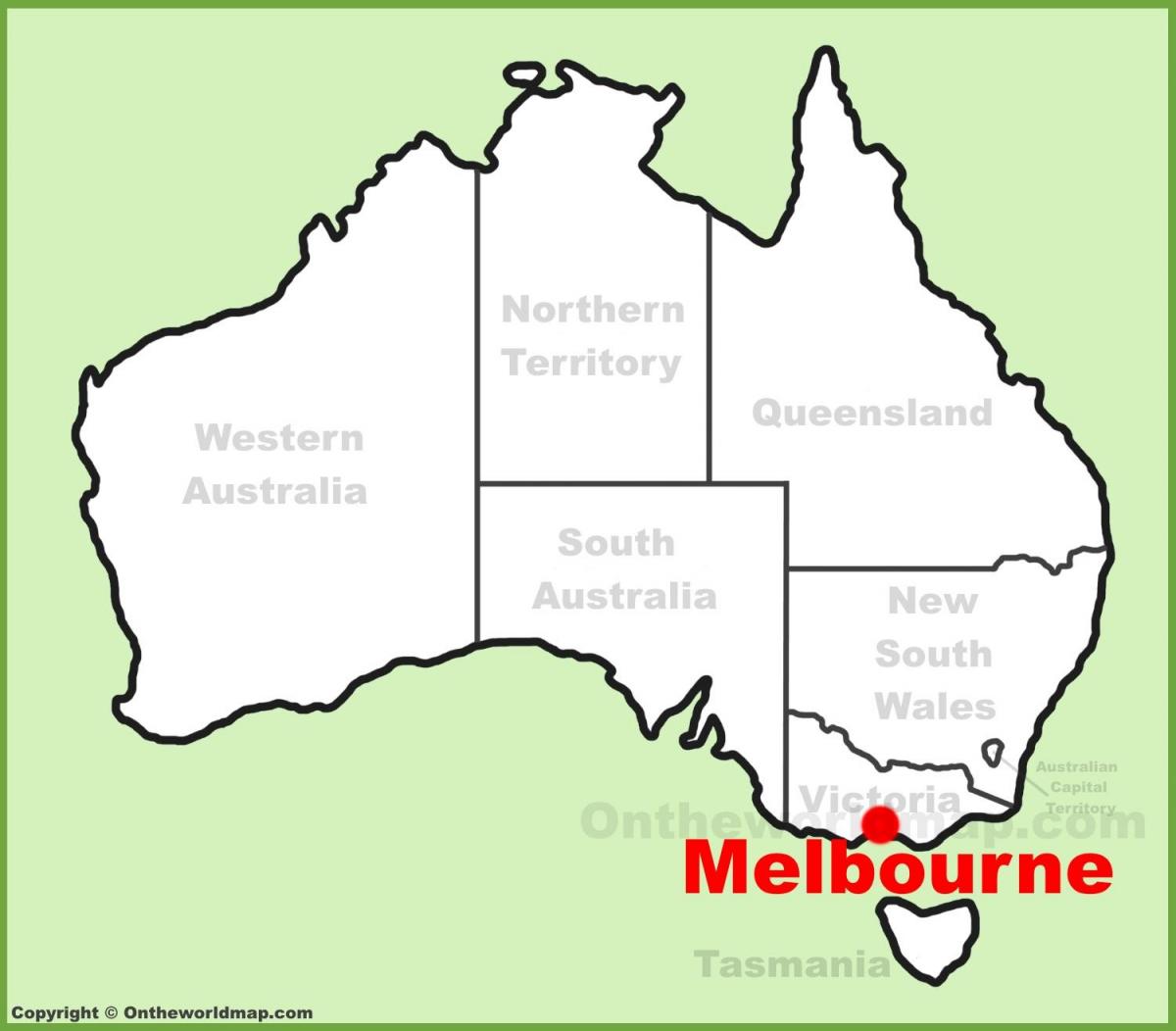 карта Мелбърн, Австралия