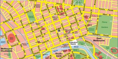 Град Мелбърн картата