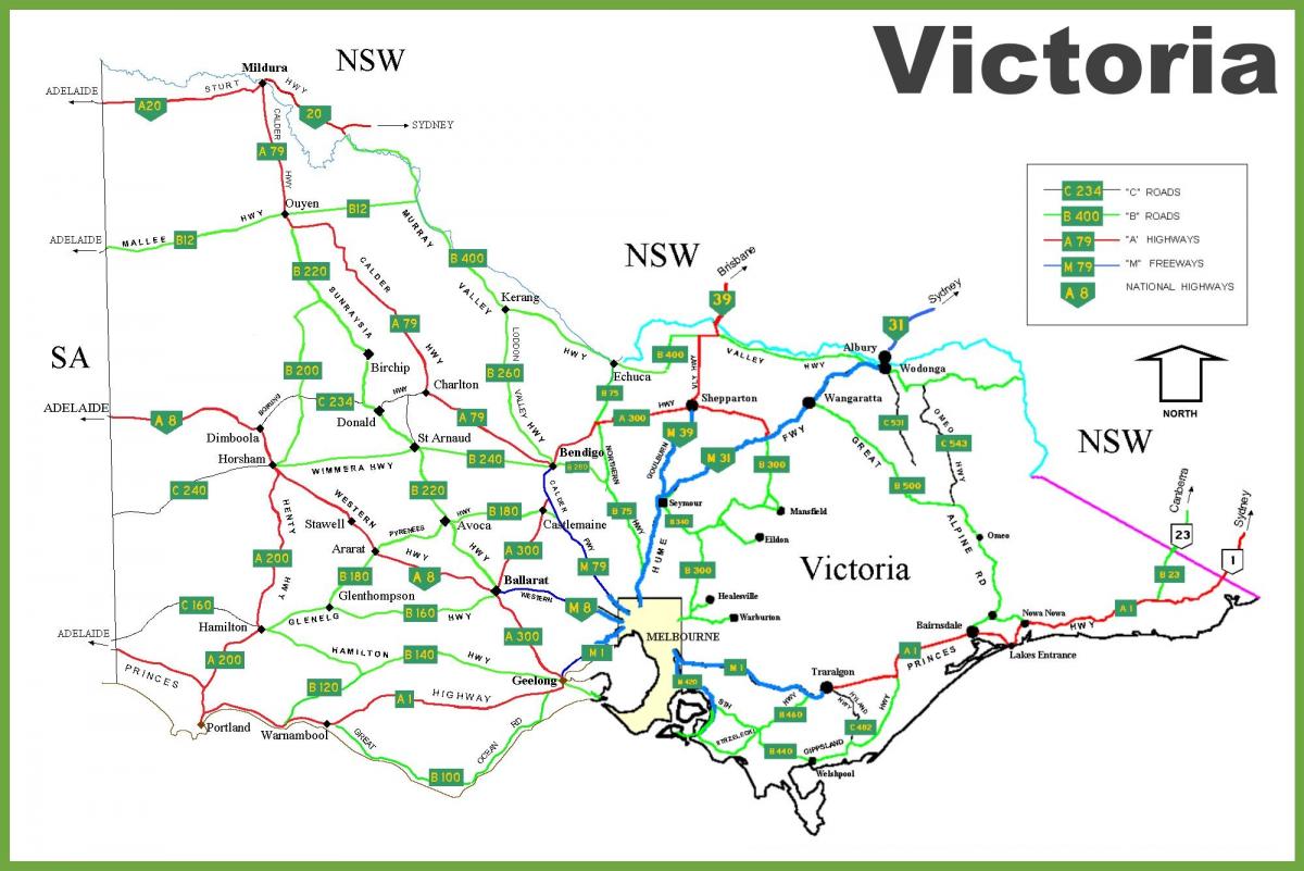 карта Виктория, Австралия