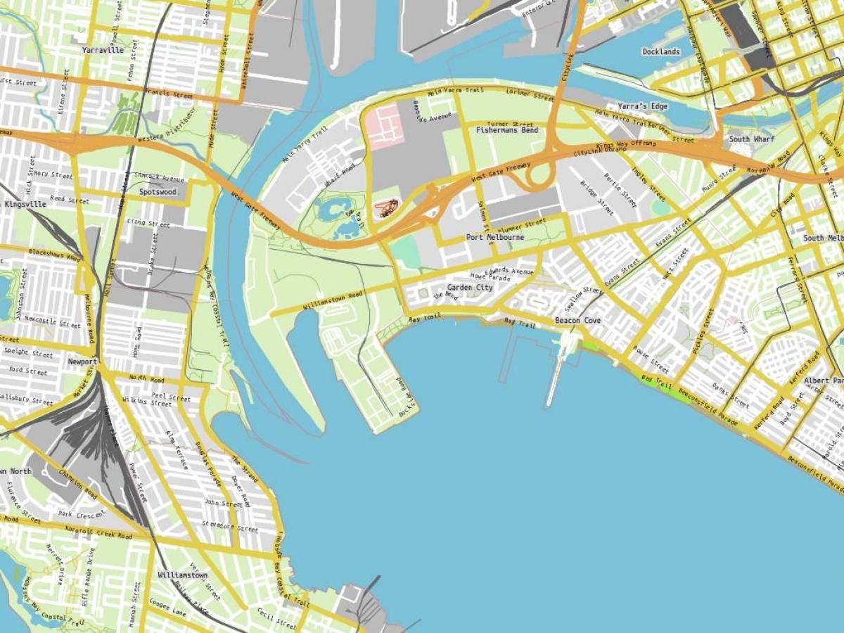 карта на пристанището на Мелбърн