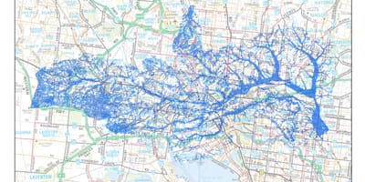Карта на Мелбърн флуд