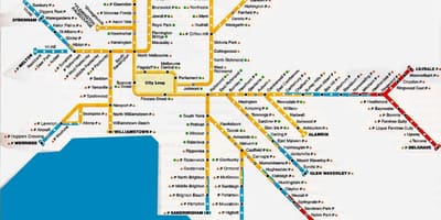 Мелбърн столичния район карта