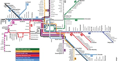 Жп гара картата на Мелбърн