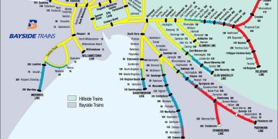 Карта на Мелбърн влак