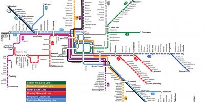 Карта на метрото в Мелбърн
