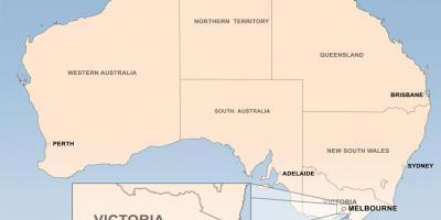 Карта Мелбърн, Австралия