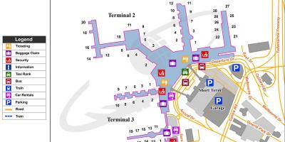 Карта терминали на летище Мелбърн